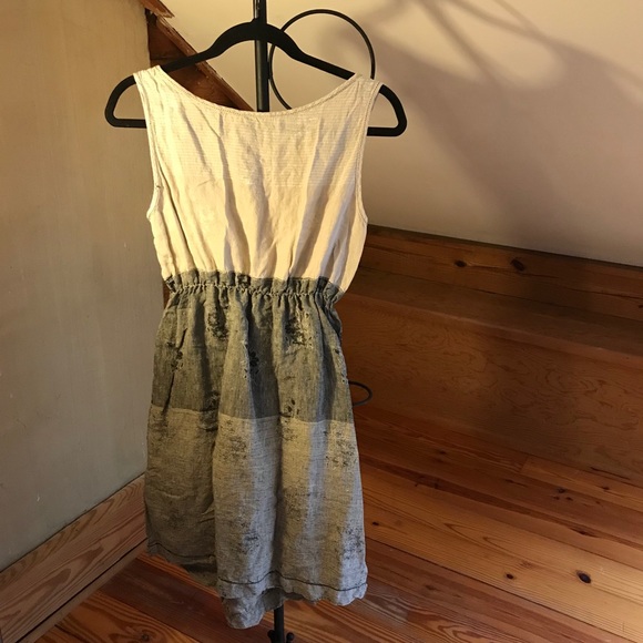 Nurture Beige Gray Linen Dress, EUC, S - Picture 2 of 14